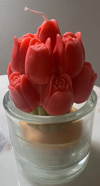 Assorted flower bouquet in jar